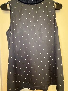 LOFT Sleeveless Poka Dot Top